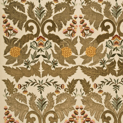 Mulberry Home FD689.S118.0 Constantine Linen Grandiflora II Fabric in Sage/Gold