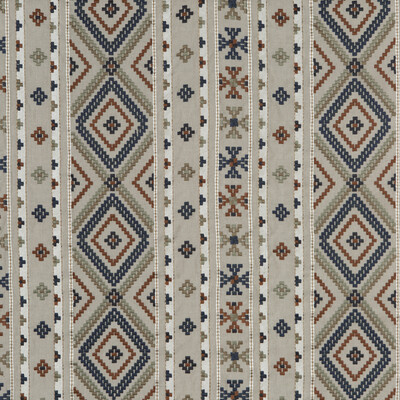 Mulberry Home FD715.H46.0 Shaftesbury Bohemian Romance Fabric in Blue/Lovat