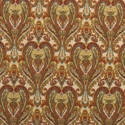 Mulberry Home FD728.Y101.0 Bohemian Paisley Bohemian Romance Fabric in Multi