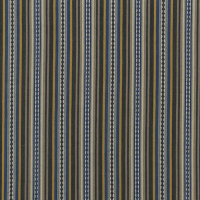 Mulberry Home FD731.H51.0 Dalton Stripe Festival Fabric in Indigo/Ochre