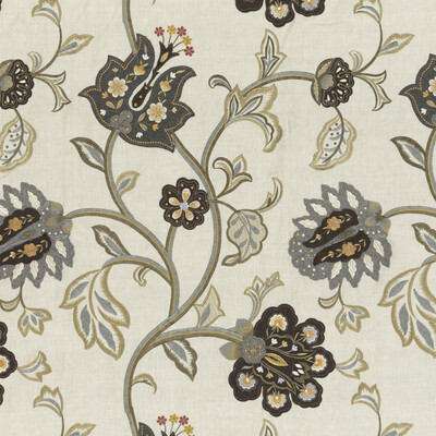 Mulberry Home FD763.A15.0 Floral Fantasy Festival Fabric in Woodsmoke