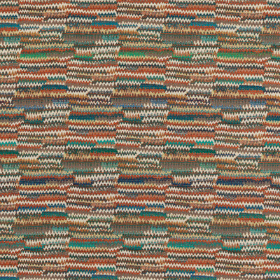 Mulberry Home FD781.T69.0 Landscape Modern Country II Fabric in Teal/Spice