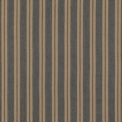 Mulberry FD790.G34.0 Cowdray Stripe Multipurpose Fabric in Denim/Blue/Beige