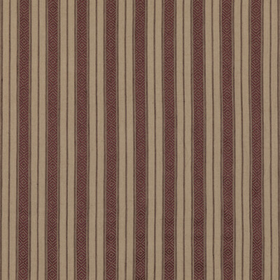 Mulberry FD790.H113.0 Cowdray Stripe Multipurpose Fabric in Plum/Red/Beige/Multi