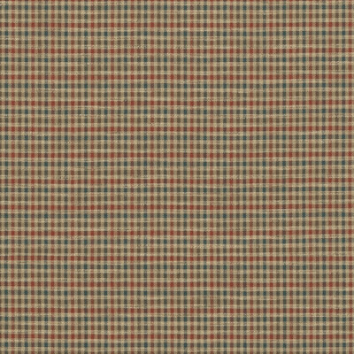 Mulberry FD810.R50.0 Babington Check Upholstery Fabric in Teal/spice/Teal/Beige/Orange