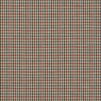 Mulberry FD810.V110.0 Babington Check Upholstery Fabric in Red/blue/Red/Beige