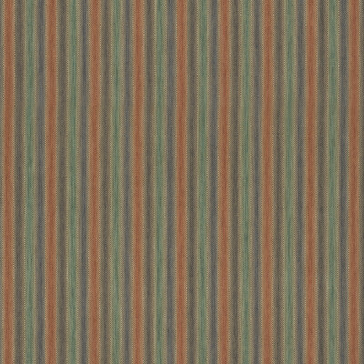Mulberry FD811.R50.0 Shepton Stripe Upholstery Fabric in Teal/spice/Teal/Beige/Orange