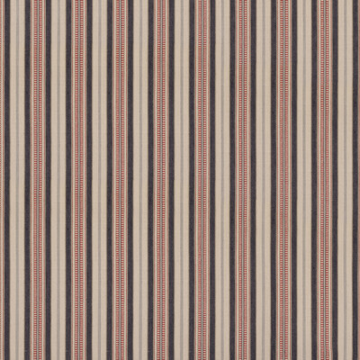 Mulberry Fd820.g103.0 Shelter Stripe Multipurpose Fabric in Indigo/red/Blue/Red