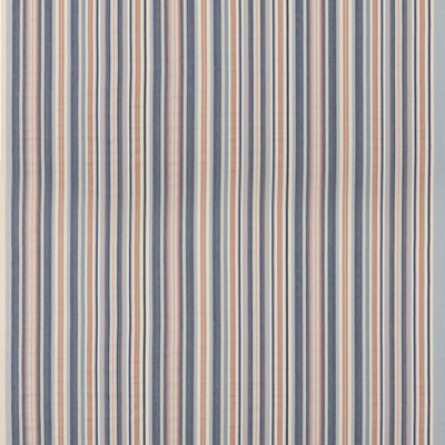 Mulberry Fd823.g103.0 Medford Stripe Multipurpose Fabric in Blue/rust/Blue/Red