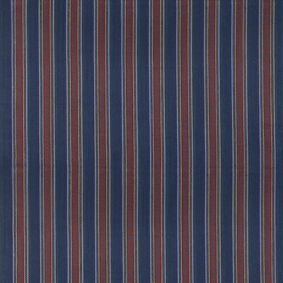 Mulberry Fd826.g103.0 Barrington Stripe Multipurpose Fabric in Indigo/red/Blue/Red