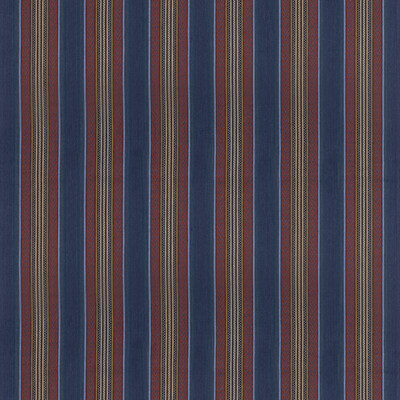 Mulberry Fd827.g103.0 Westerly Stripe Multipurpose Fabric in Indigo/red/Blue/Red