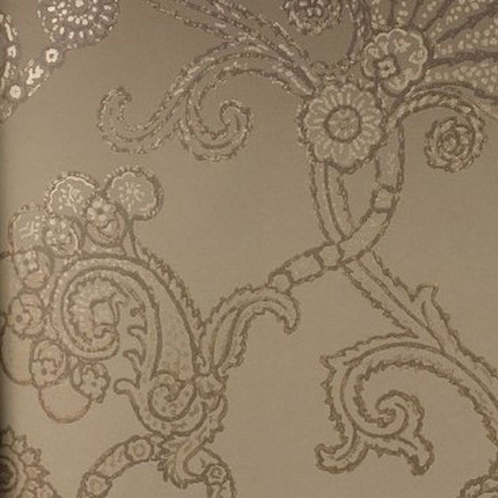 Mulberry Home FG056.A128.0 Marquise Damask Imperial Wallcovering in Mole/Pewter