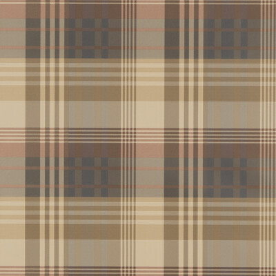 Mulberry Home FG079.V78.0 Ancient Tartan Bohemian Romance Wallcovering in Red/Charcoal