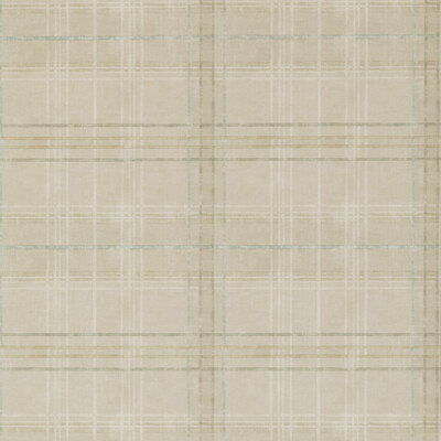Mulberry Home FG086.K102.0 Shetland Plaid Modern Country Wallcovering in Stone