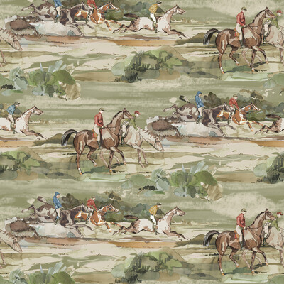 Mulberry FG097.J52.0 Morning Gallop Wallcovering in Antique