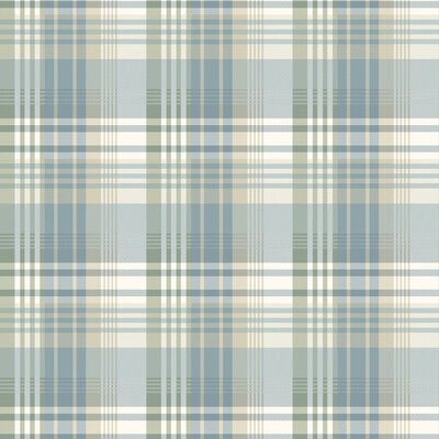 Mulberry FG100.R104.0 Mulberry Ancient Tartan Wallcovering in Aqua