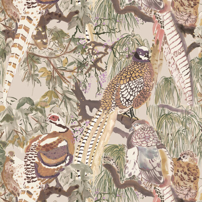 Mulberry FG101.J52.0 Game Birds Wallcovering in Antique