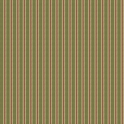 Mulberry Fg109.s101.0 Somerton Stripe Wallcovering in Green/Orange/Beige