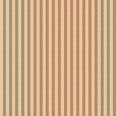 Mulberry Fg109.t30.0 Somerton Stripe Wallcovering in Spice/Orange/Teal/Beige