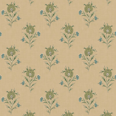 Mulberry Fg111.s16.0 Somerton Wallcovering in Emerald/Beige/Green/Teal