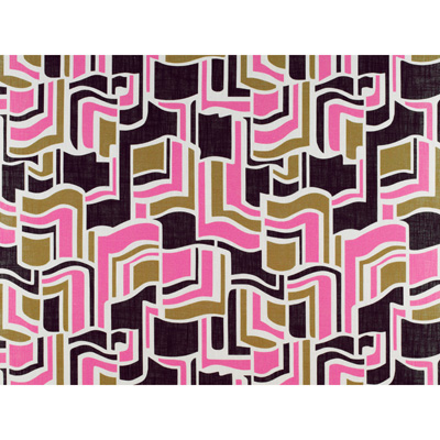 Gaston Y Daniela GDT5131.003.0 Sarasota Multipurpose Fabric in Rosa/onyx/White/Pink/Black