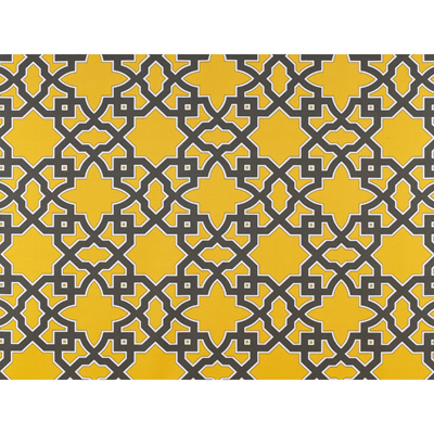 Gaston Y Daniela GDT5138.001.0 Meridien Avenue Multipurpose Fabric in Gris/amarillo/Yellow/Grey/White