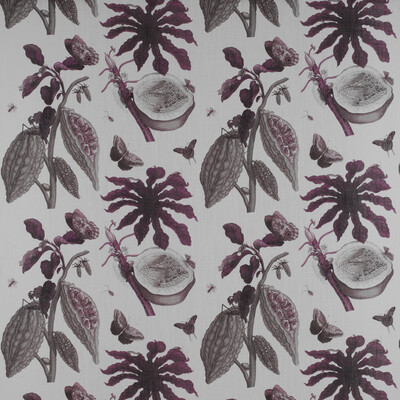 Gaston Y Daniela GDT5212.004.0 Retiro Multipurpose Fabric in Berenjena/Purple/Plum/White