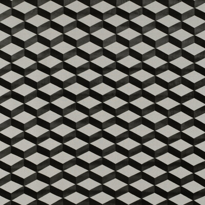 Gaston Y Daniela GDT5343.001.0 Livorno Upholstery Fabric in Blanco/onyx/Black/Grey