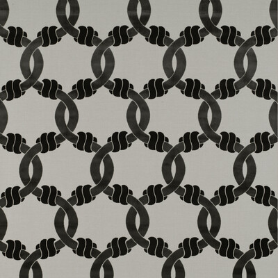 Gaston Y Daniela GDT5347.001.0 Florencia Upholstery Fabric in Blanco/onyx/Black/Grey