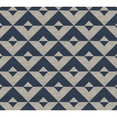 Gaston Y Daniela GDT5373.9.0 Kenia Upholstery Fabric in Azul Oscuro/Indigo/Dark Blue/White