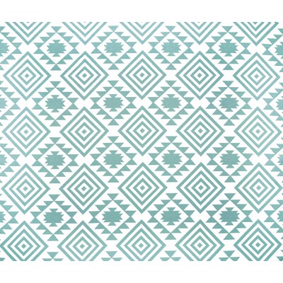 Gaston Y Daniela GDT5383.5.0 Ava Upholstery Fabric in Turquesa/White/Turquoise/Blue