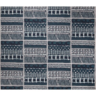 Gaston Y Daniela GDT5404.3.0 Suajili Multipurpose Fabric in Azul Petrole/Teal/Indigo/White