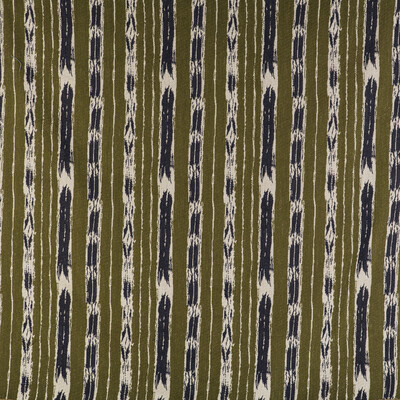Gaston Y Daniela GDT5497.001.0 Bandas Upholstery Fabric in Verde/navy/Beige/Green/Indigo