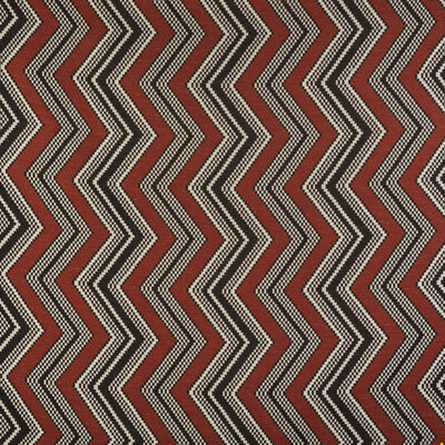 Gaston Y Daniela GDT5498.003.0 Zig Zag Upholstery Fabric in Rojo/Neutral/Red/Black