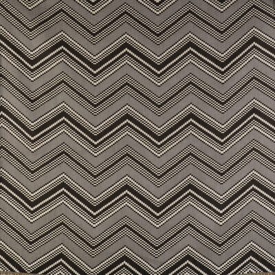 Gaston Y Daniela GDT5498.004.0 Zig Zag Upholstery Fabric in Gris/Grey/Ivory/Black