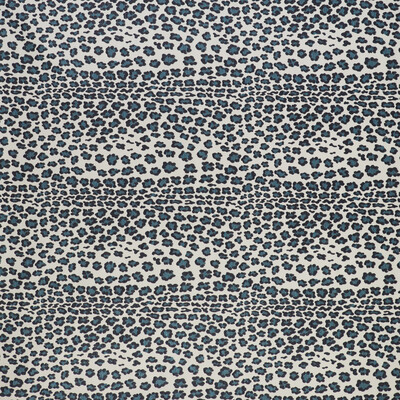 Gaston Y Daniela GDT5515.001.0 Leopardo Upholstery Fabric in Azul/Ivory/Blue/Indigo