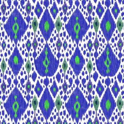 Gaston Y Daniela GDT5542.001.0 Ikat Multipurpose Fabric in Azul/Ivory/Blue/Celery
