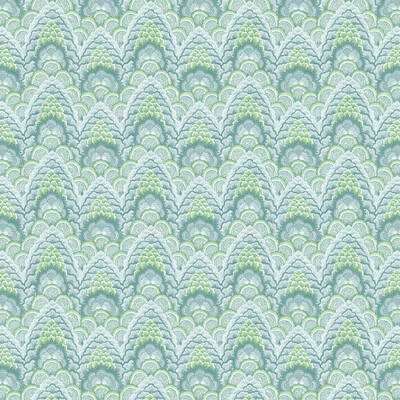 Gaston Y Daniela GDT5543.002.0 Ganges Multipurpose Fabric in Verde/White/Green/Celery