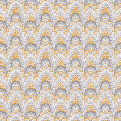 Gaston Y Daniela GDT5543.004.0 Ganges Multipurpose Fabric in Ocre/White/Grey/Yellow