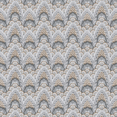 Gaston Y Daniela GDT5543.005.0 Ganges Multipurpose Fabric in Tabaco/gris/White/Grey/Taupe