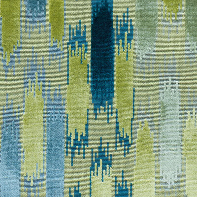 Gaston Y Daniela GDT5566.002.0 Aragon Upholstery Fabric in Lima/azul/Chartreuse/Blue