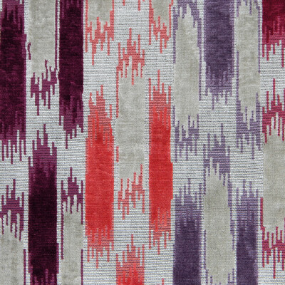 Gaston Y Daniela GDT5566.004.0 Aragon Upholstery Fabric in Gris/purple/Burgundy/Coral/Beige