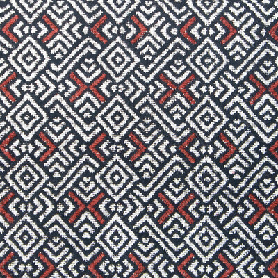 Gaston Y Daniela GDT5567.004.0 Inca Upholstery Fabric in Rojo/White/Black/Red