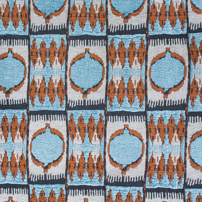Gaston Y Daniela GDT5571.003.0 Cuzco Upholstery Fabric in Azul/teja/Rust/Chocolate