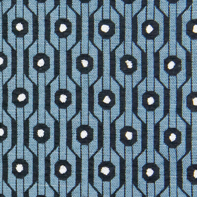 Gaston Y Daniela GDT5576.001.0 Almirante Upholstery Fabric in Azul/Blue/Black/White