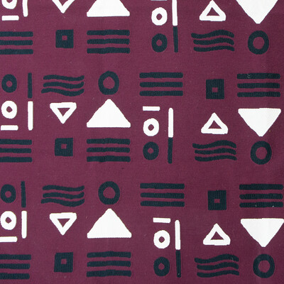 Gaston Y Daniela GDT5589.004.0 Pinzon Upholstery Fabric in Burdeos/Burgundy/Black/White
