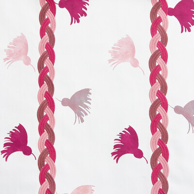 Gaston Y Daniela GDT5603.002.0 Reina Roja Multipurpose Fabric in  burdeos/White/Fuschia/Pink