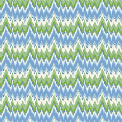 Gaston Y Daniela GDT5677.004.0 Cala Figuera Multipurpose Fabric in Verde Azul/Blue/Green