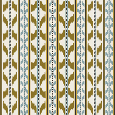 Gaston Y Daniela GDT5680.001.0 Cala Petita Drapery Fabric in Ocre Chocolate/Multi/Blue/Brown