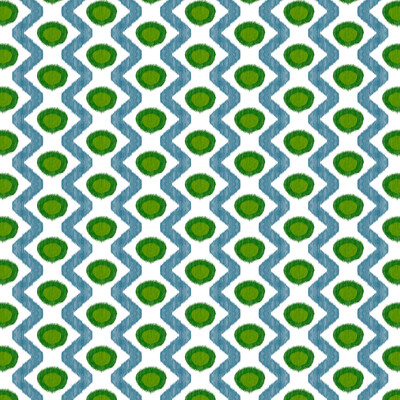 Gaston Y Daniela GDT5681.001.0 Cala Marsal Multipurpose Fabric in Verde Azul/Blue/Green